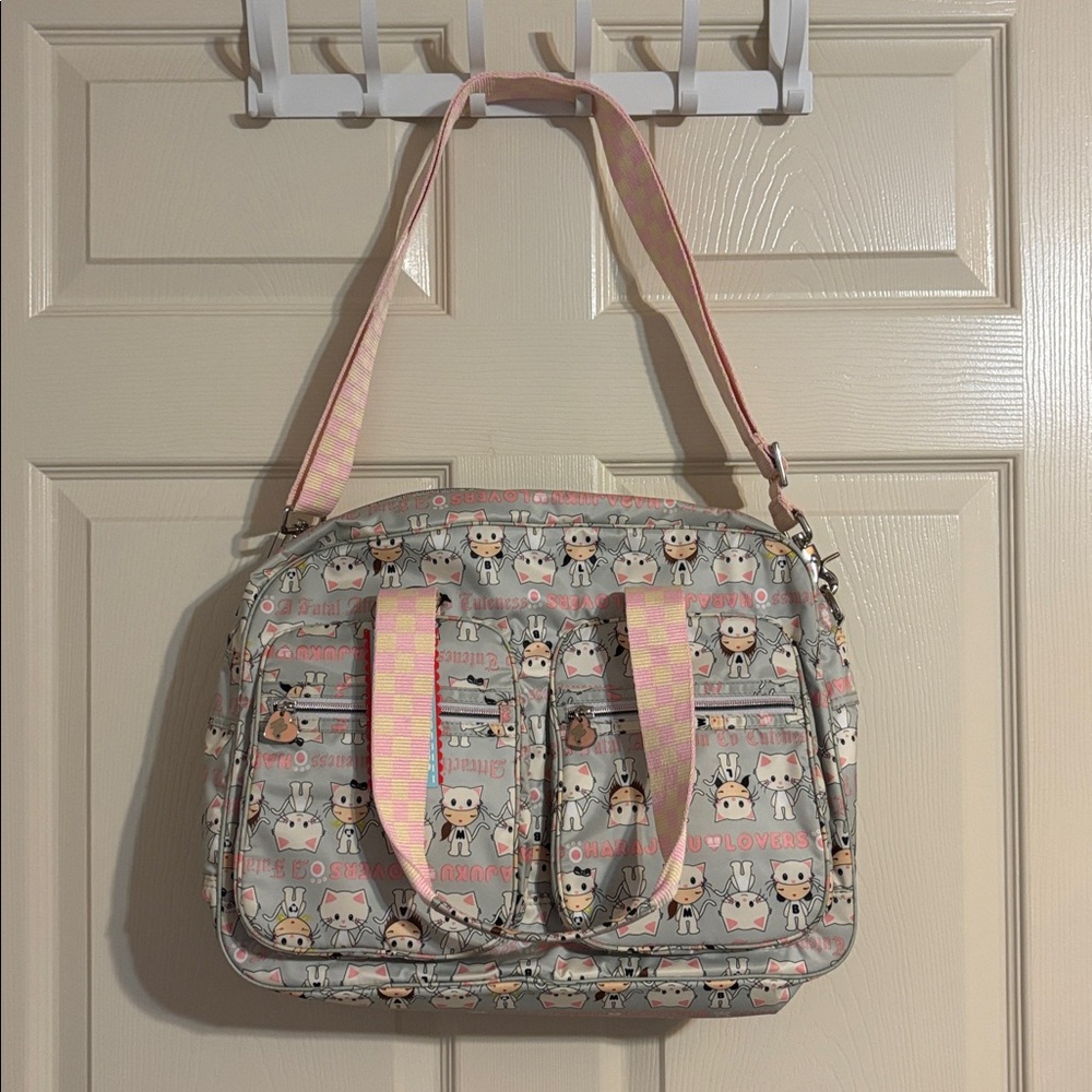 Harajuku Lovers POPPIN Meow Madness school work travel Bag Purse Tote - Picture 2 of 9